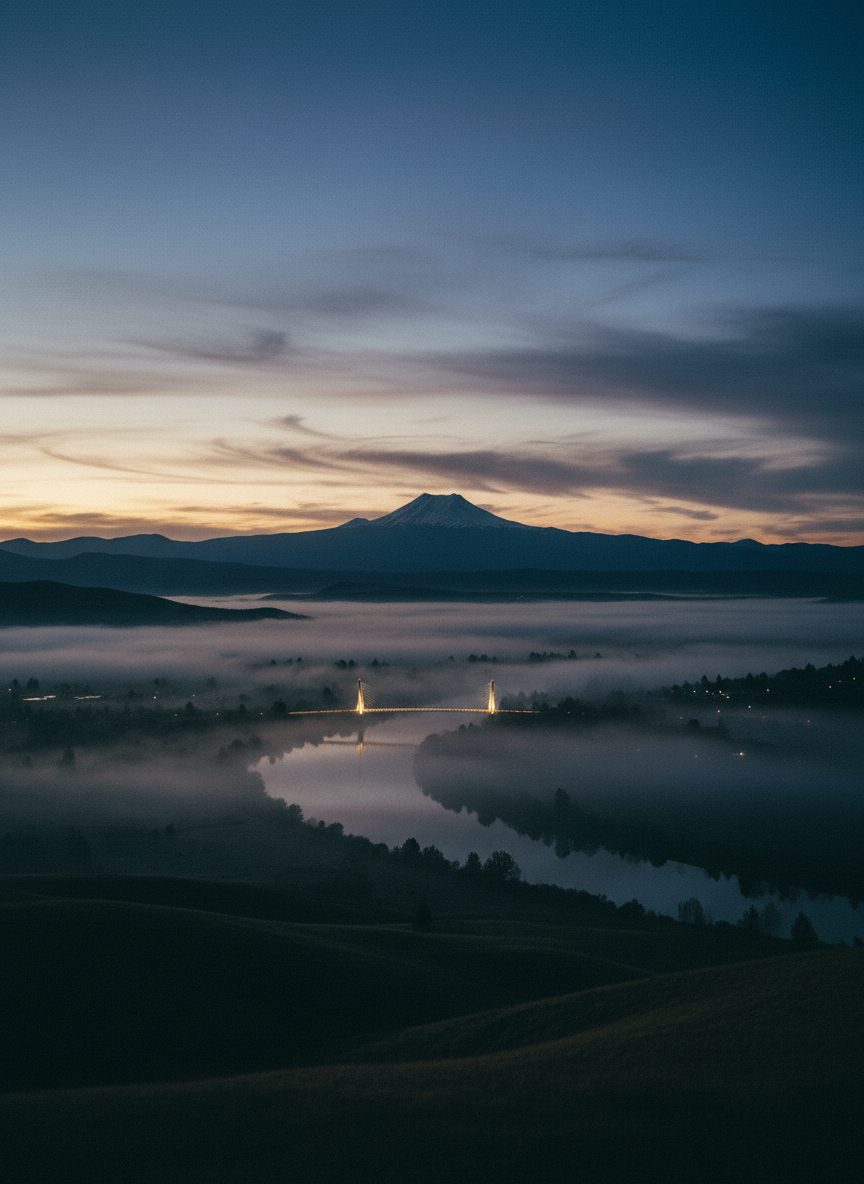 Dramatic landscape of Redding, California